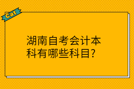 湖南成人自学本科考试有哪些考试科目