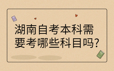 湖南自考本科考试科目