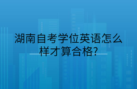 湖南自考学位英语