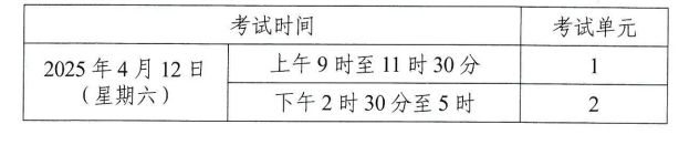 湖南自考考试安排